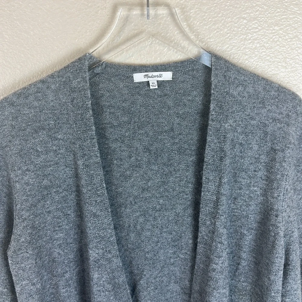 Madewell Cozy Walker Merino Wool Alpaca Blend Cardigan Sweater in Grey - Picture 4 of 10